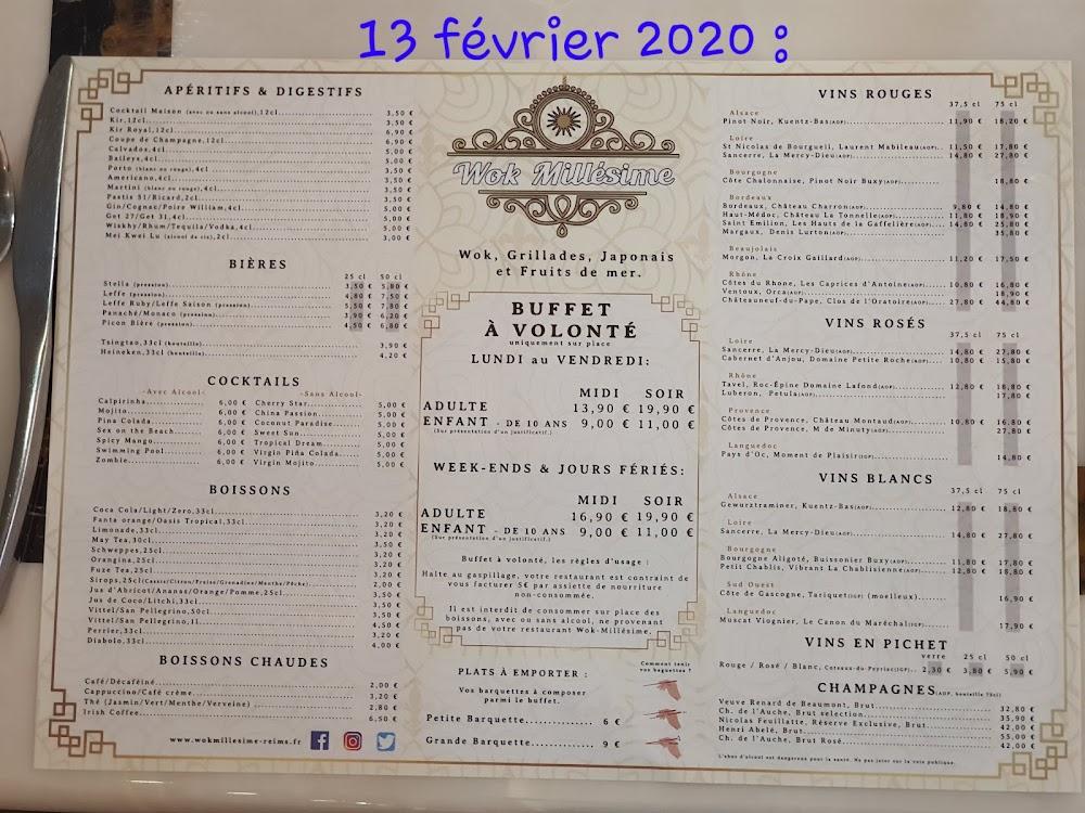 Wok Millésime - Menu Image 1